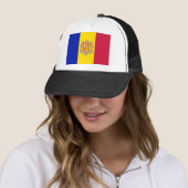 Andorra-Flagge Truckerkappe (Beispiel)