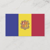 Andorra-Flagge Visitenkarte (Vorderseite)