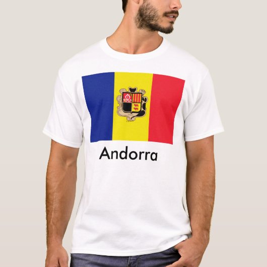 Andorra-Flaggen-T - Shirt (Vorderseite)