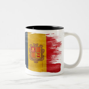 Andorra-Flaggen-Tasse Zweifarbige Tasse