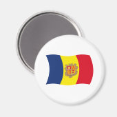 Andorra-Flaggenmagnet Magnet (Vorderseite/Rückseite)