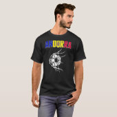 Andorra Fußball Ball im Netz Unterstützung Andorra T-Shirt (Vorne ganz)