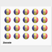 Andorra Glossy Circle Flag Runder Aufkleber (Blatt)
