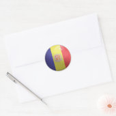 Andorra Glossy Circle Flag Runder Aufkleber (Umschlag)