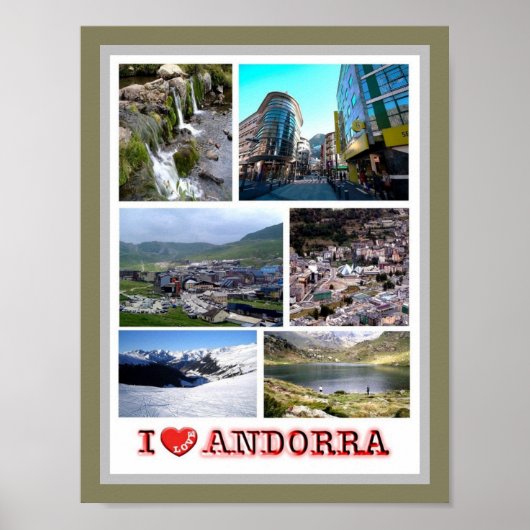 Andorra - I Liebe - Reisen und Poster (Vorne)