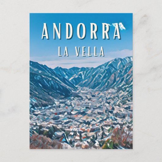Andorra-la-Alt, Stadt der Natur Postkarte (Vorderseite)