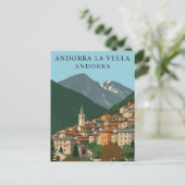 Andorra la Vella, Andorra Vintage Postkarte (Stehend Vorderseite)