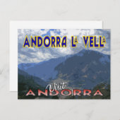Andorra La Vella, Besuch Andoras Postkarte (Vorne/Hinten)