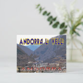 Andorra La Vella, Besuch Andorra Postkarte (Stehend Vorderseite)