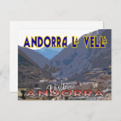 Andorra La Vella, Besuch Andorra Postkarte (Vorne/Hinten)