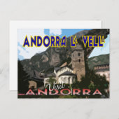 Andorra La Vella, Besuch Andorra Postkarte (Vorne/Hinten)