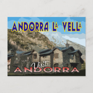 Andorra La Vella, Besuch Andorra Postkarte