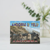 Andorra La Vella, Besuch Andorra Postkarte (Stehend Vorderseite)