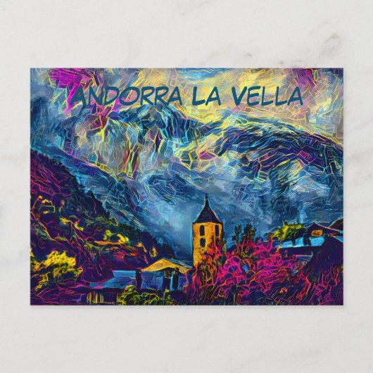 Andorra La Vella, Postkarte (Vorderseite)