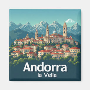 🧲 Andorra la Vella Reiseandenken 🏔️ Magnet