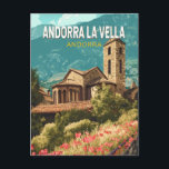 Andorra la Vella Reisen Vintag Postkarte<br><div class="desc">Andorra la Vella retro Vektor Reise-Design. Andorra la Vella ist die Hauptstadt Andorra,  in den Pyrenäen zwischen Frankreich und Spanien.</div>