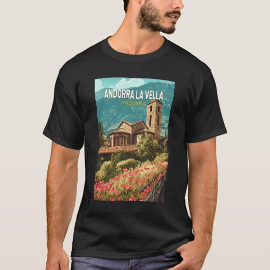 Andorra la Vella Reisen Vintag T-Shirt (Vorderseite)