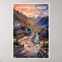 Andorra la Vella Retro Reise