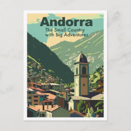 Andorra Lavella Art vintage Travel Postkarte