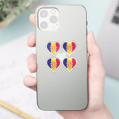 Andorra-Liebe-Flaggenstempel Aufkleber (Telefon)