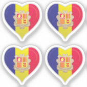 Andorra-Liebe-Flaggenstempel Aufkleber (Vorderseite)