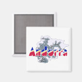 Andorra Magnet (Vorderseite/Rückseite)