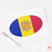 Andorra Ovaler Aufkleber (Umschlag)