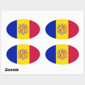 Andorra Ovaler Aufkleber (Blatt)