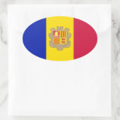 Andorra Ovaler Aufkleber (Tasche)