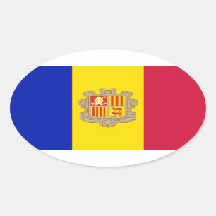 Andorra Ovaler Aufkleber