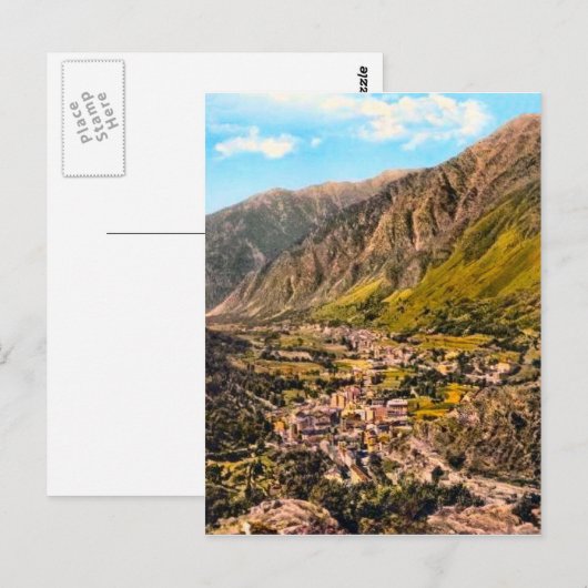 Andorra, Panorama Postkarte (Vorne/Hinten)