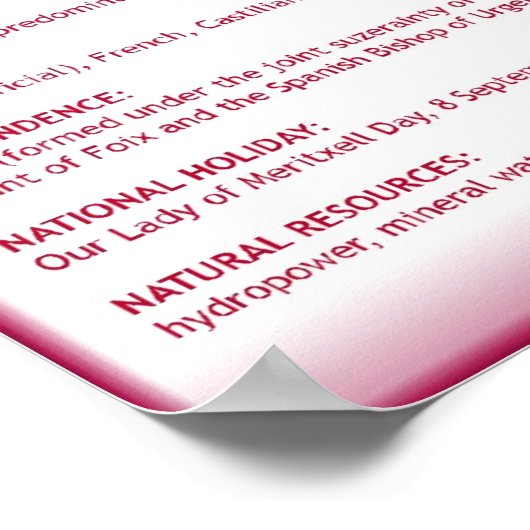 Andorra Poster (Ecke)