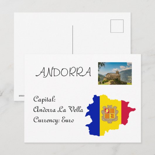 Andorra Postkarte (Vorne/Hinten)