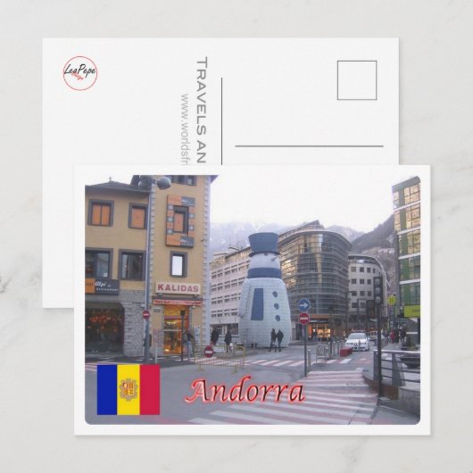 Andorra Postkarte (Vorne/Hinten)