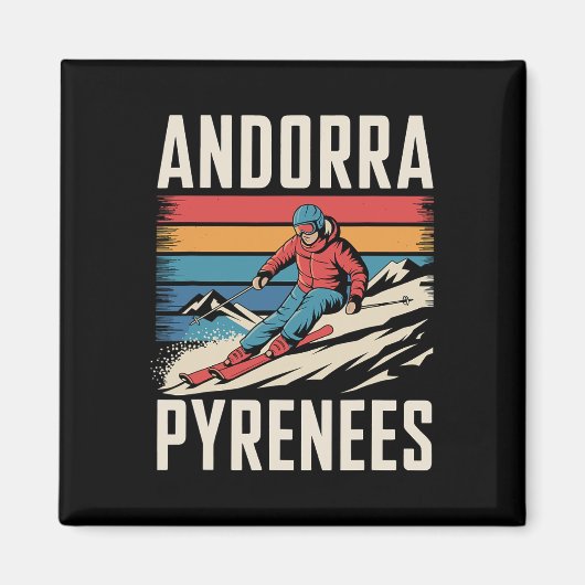 Andorra Pyrenäen Skiort Magnet (Vorne)