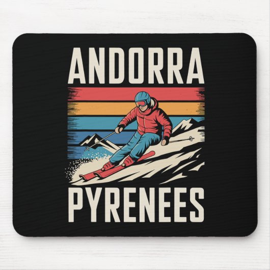 Andorra Pyrenäen Skiort Mousepad (Vorne)