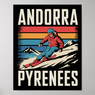 Andorra Pyrenäen Skiort Poster