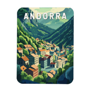 Andorra Reise Kunst Vintage Magnet