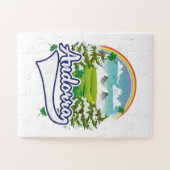 Andorra Retro-Reiselogo Puzzle (Horizontal)