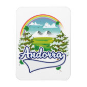 Andorra-Retrologo Magnet (Vertikal)