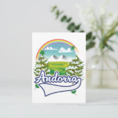 Andorra-Retrologo Postkarte (Stehend Vorderseite)