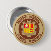 Andorra Round Emblem Button (Vorne & Hinten)