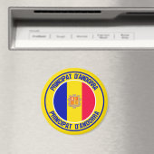 Andorra Round Emblem Magnet (In Situ (Geschirrspüler))
