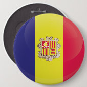 Andorra Round Icon Flag Button (Vorne & Hinten)