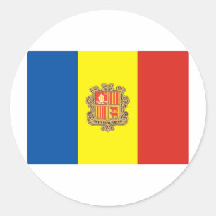 Andorra Runder Aufkleber