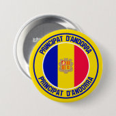 Andorra-Rundes Emblem Button (Vorne & Hinten)