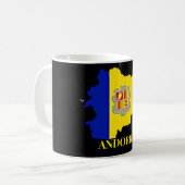 Andorra Silhouette, flag, Kaffeetasse (Vorderseite Links)