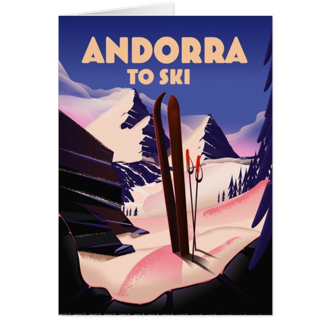 Andorra-Ski-Plakat. (Vorne)