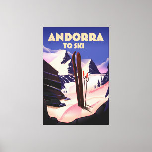 Andorra Skipposter. Leinwanddruck