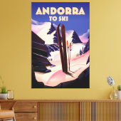 Andorra Skipposter. Leinwanddruck (Insitu (Wohnzimmer))